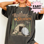 Summer Rolling Christian T-shirt, Fashionable Stone Easter Clothing, Jesus Christ, Christian Gifts, Faith Based Pattern T-shirt