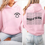 Personalized Womens Bridal Shower Print Hoodie Personalized Sweatshirt Tops Casual Pullover Hoodie Bachelorette Party Sportwear