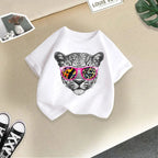 Summer's New Stylish and Fashionable Short-sleeved T-shirts for Boys and Girls, Round-neck Short-sleeved Children's Clothing