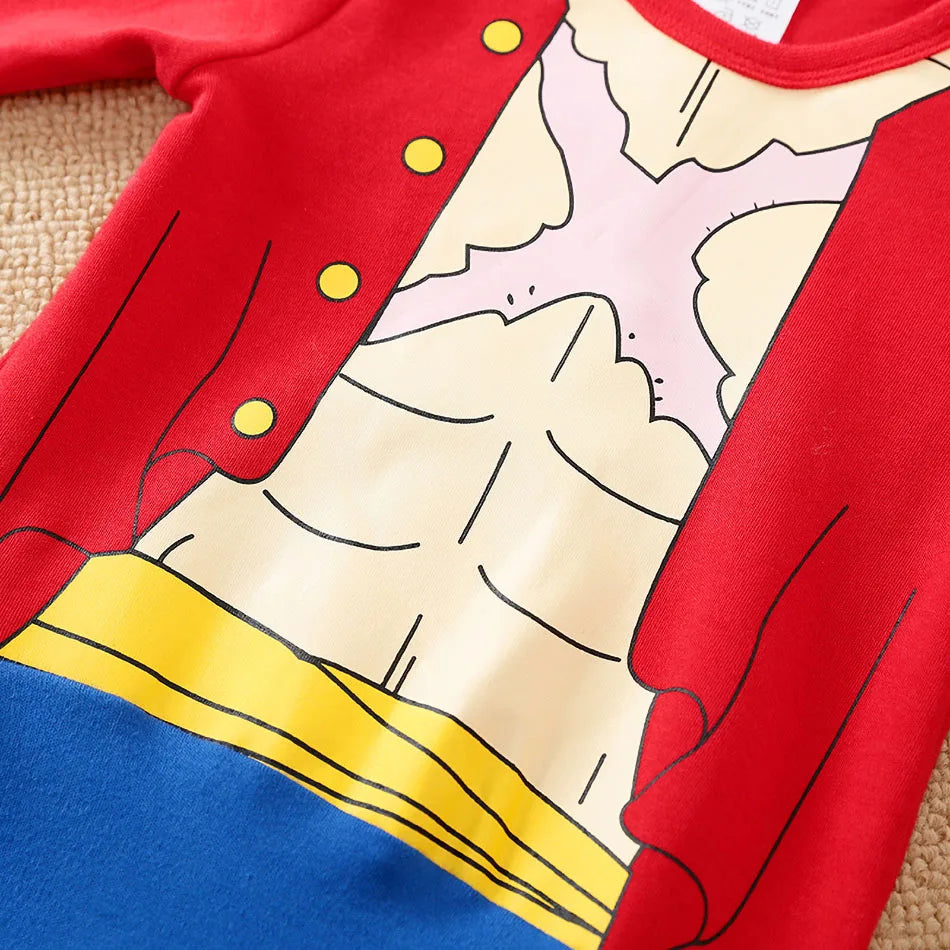 Baby Girl Boy Costume Anime Clothes Newborn Romper Infant Luffy Akatsuki Vegeta Cosplay Jumpsuit Toddler Halloween Costume 0-18M