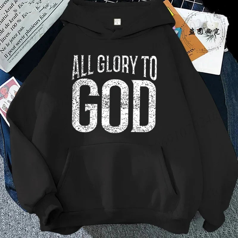 New Hoodies God Print Pullover Fashion Women Men Hoodies Long Sleeve Casual Hooded Sweatshirt Christian Shirt Design Hoody