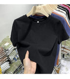 Women T Shirt Girls T-Shirt Woman Clothes Tops Cotton Tshirt Female Short Sleeve Spring Tee Sexy Y2k Top White