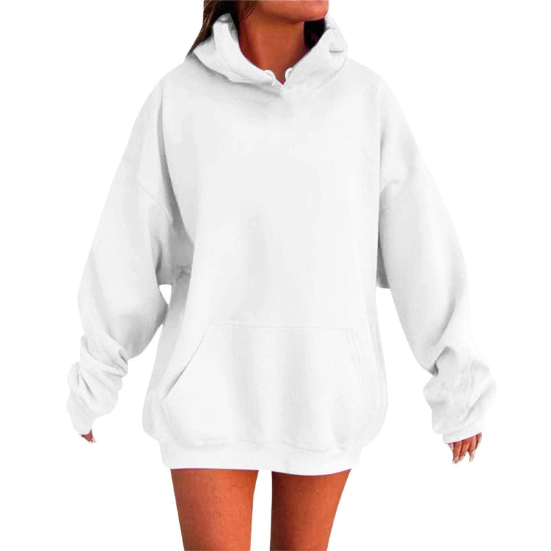 Plus Size Hoodies for Women Women's Oversized Hoodie Loose Fit Soft Fleece Pullover Hooded Sweatshirt with Pockets for Girls