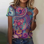 Summer Casual Vintage Women's T-shirts Ladies 3D Print Butterfly O-Neck T Shirt Female Fashion Loose Short Sleeve Tops Tees