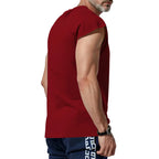 Amazon cross-border American summer new vest men's loose youth casual solid color thin shoulder T-shirt for men