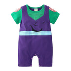 0-2 Years Baby Boy and Girl Romper Newborn Summer Short-sleeved Jumpsuit Baby Anime Cartoon Cotton Cosplay Costume