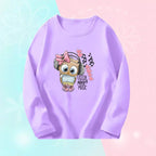 Toddlers Autumn T-shirts For Girl Long Sleeve Cute Tee Shirts Biggirl Casual T-shirts Little Girl Cotton Spring T-shirts