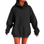 Plus Size Hoodies for Women Women's Oversized Hoodie Loose Fit Soft Fleece Pullover Hooded Sweatshirt with Pockets for Girls