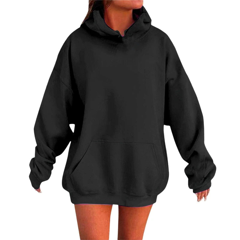 Plus Size Hoodies for Women Women's Oversized Hoodie Loose Fit Soft Fleece Pullover Hooded Sweatshirt with Pockets for Girls
