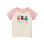 2025 Summer 2-8 Years Kids Girl Shorts Sleeve T-shirts Printed Little Girl Top Baby Girl T Shirts Children Toddler Girl Clothes