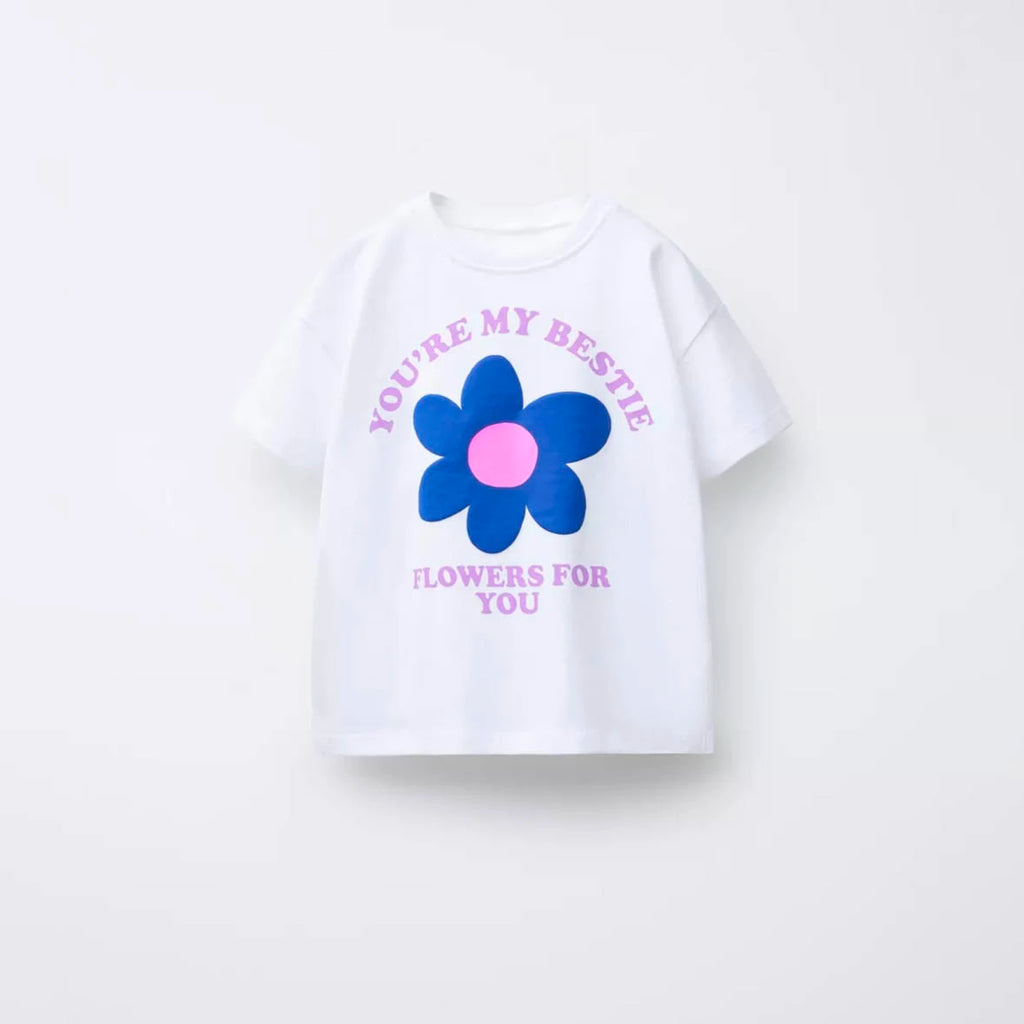 1-7Years Old Boys Girls Fashion T-shirt Summer Clothes Short-sleeved Tops Toddler Cartoon Printed Tees Loose Casual Sports Tees