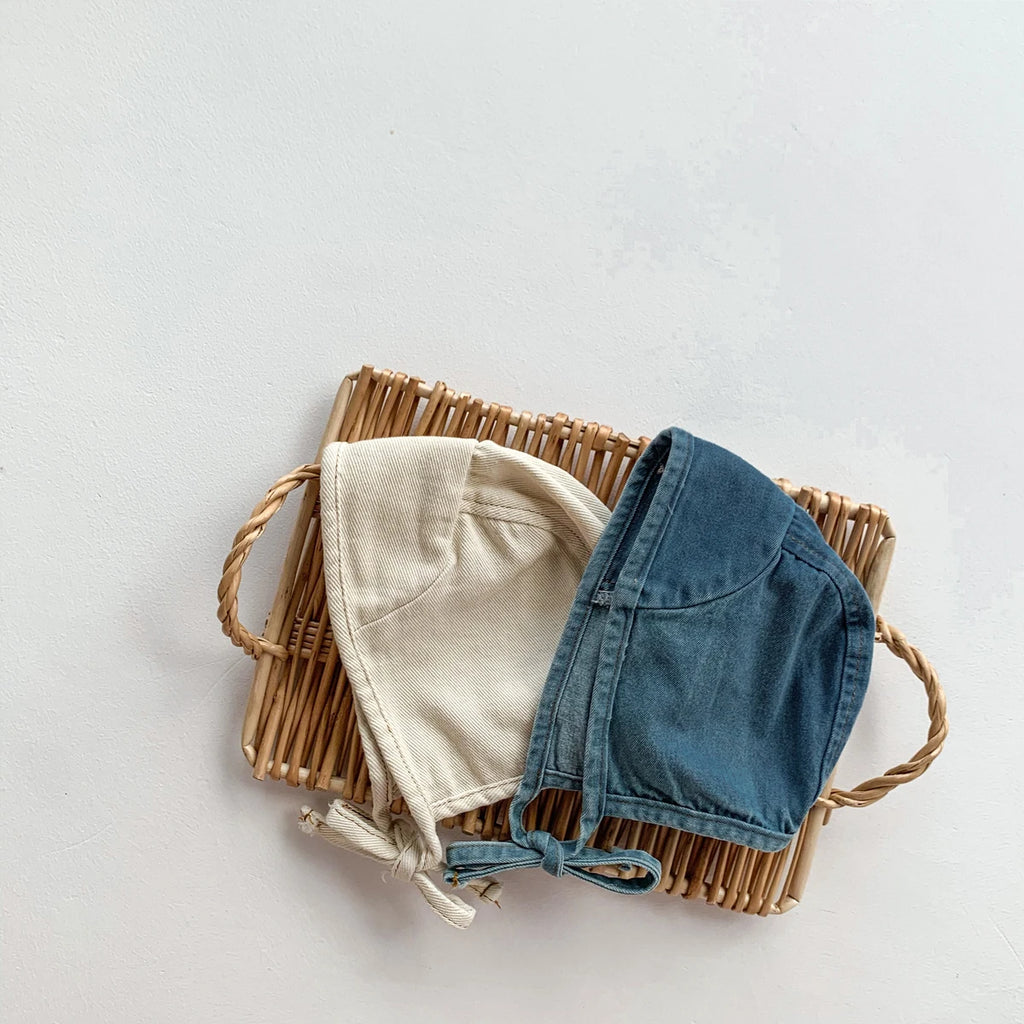 Baby Clothes Denim Sling Romper Infant Onesie Newborn One-piece 0-3 Years Old Complimentary Hat