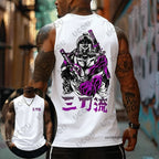 One Piece Anime Roronoa Zoro Print Sleeveless T-Shirt For Men Summer Sports Fitness Vest Tank Top Casual Oversized Unisex Tees