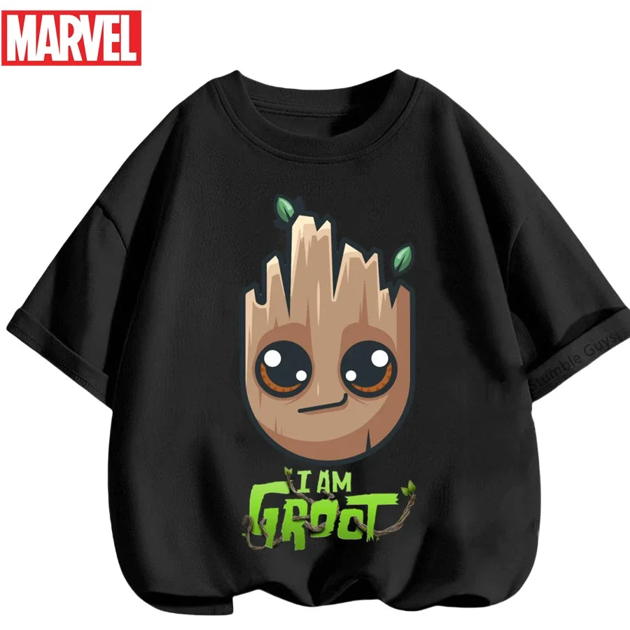 Summer Boys Girls Hulk T-Shirt 3-14 Years Marvel Super Hero Kids Spiderman Breathable Short Sleeve Avengers Soft Tee