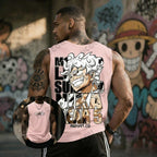 2026 Hot Anime One Piece Luffy Gear 5 Print Sleeveless T-shirt For Men Summer Sports Fitness Vest Tank Top Casual Gym Unisex Top