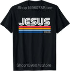 Funny Jesus Is King Christian Religious Faith T Shirts Men Cotton Humor Streetwear Tee Shirt Short Sleeve Unisex Loose Clothing