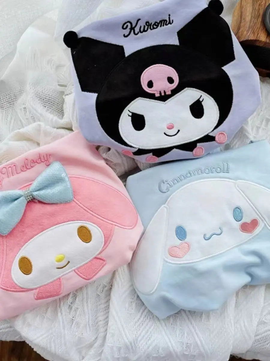 2026 New Cartoon Sanrio Kuromi My Melody Cinnamoroll Girls Short Sleeve T-Shirt Summer Kawaii Children'S Clothes Gifts 90-140cm