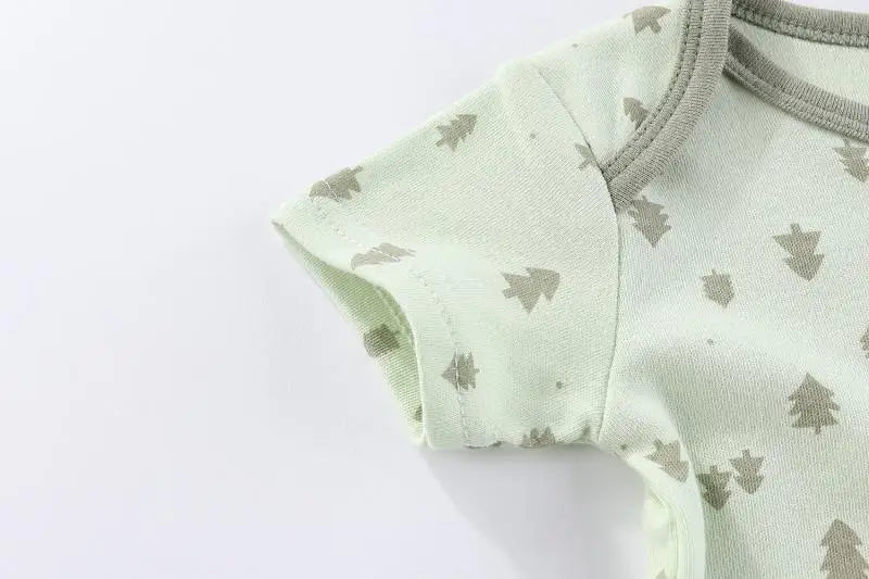 4Pieces Cotton Newborn Bodysuit Print Baby Girl Clothes 0-12M Cartoon Baby Boy Clothes Summer Short Sleeve Romper Bebes