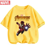 Kids Marvel Iron Man Avengers T-Shirt Boys Girls Summer Casual Tees 2026 New Anime Clothes