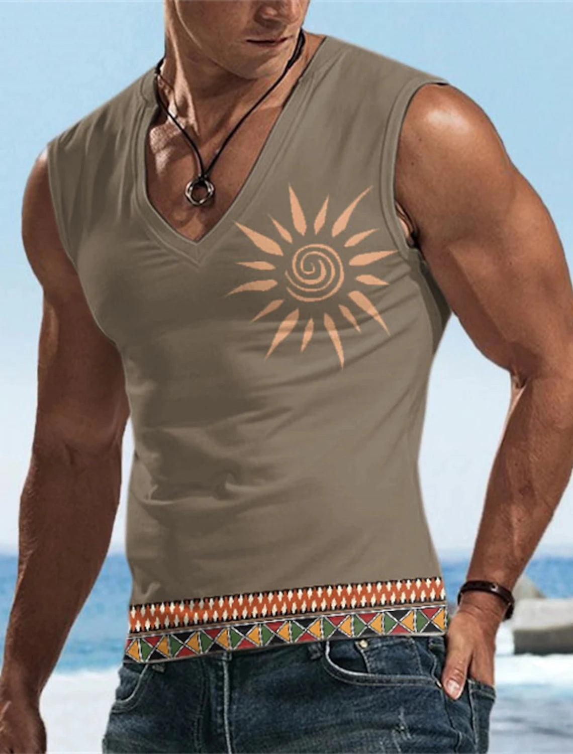 Men's Tank Top Sleeveless T-Shirt Pattern Print Summer Sports Running Gym Designer Casual Muscle Sleeveless Clothing 3D Printed