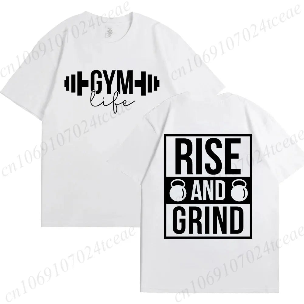 Funny Gym Life T-Shirts for Women Workout Summer Short Sleeve Tees Motivational Positive Tees Cute Exercise Fitness Tops