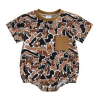 0-18M Newborn Infant Baby Boy Summer Romper Outfit Camouflage Short Sleeve Bodysuit Jumpsuit Clothes
