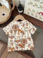 Girl Clothing Summer 3D Print T-Shirt Kawaii Cat Graphic Kids Girls Clothes Outdoor Short Sleeve Causal Children Top for Girls