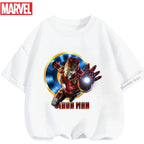 Kids Marvel Iron Man Avengers T-Shirt Boys Girls Summer Casual Tees 2026 New Anime Clothes
