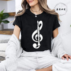 Women's T-shirts Music Note Heartbeat Printed T-Shirt Music Lover Funny Graphic Tee Shirts for Men Women Fashion T-Shirts Tops