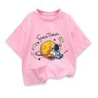 2025 New Kids Clothing Spaceman Travel Graphic Summer T-Shirt Boy And Girl Cotton Fashion Tops Teen Boys Loose Short Sleeve Tee