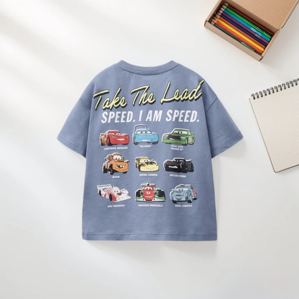 Cartoon Car Pattern Kids Tshirt Summer Clothing Fashion Versatile Boys Short Sleeve Tops Tees Children's Wear Casual T-shirts