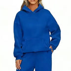 Autumn Winter Casual Sports hoodie Sweatshirt Solid-color long-sleeve Women's Fashion Loose hoodie Women's tops pullover