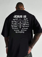 Men's Graphic T-Shirt Jesus Cross Faith Daily Wear 100% Cotton Unisex Gift Idea For Him Her Religious Apparel Spiritual Clothing