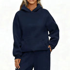 Autumn Winter Casual Sports hoodie Sweatshirt Solid-color long-sleeve Women's Fashion Loose hoodie Women's tops pullover
