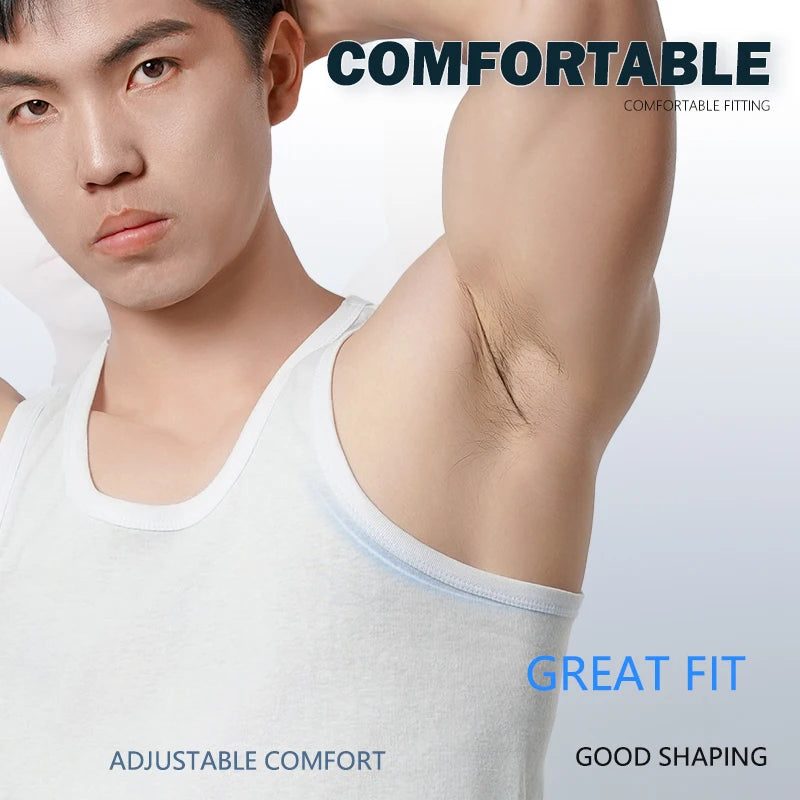 1pcs Pure Cotton Men Four Seasons Vest Teenagers Simple Fit Sports Fitness T-shirt Middle-aged Casual Sleeveless Tops L-4XL