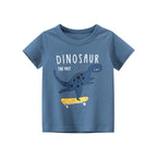 2 3 4 5 7 9 Years Summer Baby Boys Short Sleeve T-shirt Children Kids Cotton Cartoon Tops For Little Boys KF1022
