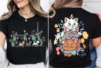 Y2K Street Fashion Casual Versatile Top Women Summer Cartoon New T-Shirt The Aristocats Shirt Marie Toulouse Berlioz Cats Tee