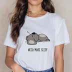 Women Cartoon Kawaii Animal Koala Print Woman Tshirt Harajuku Ropa Mujer Graphic Plus Size T-Shirt Casual Streetwear  Tees