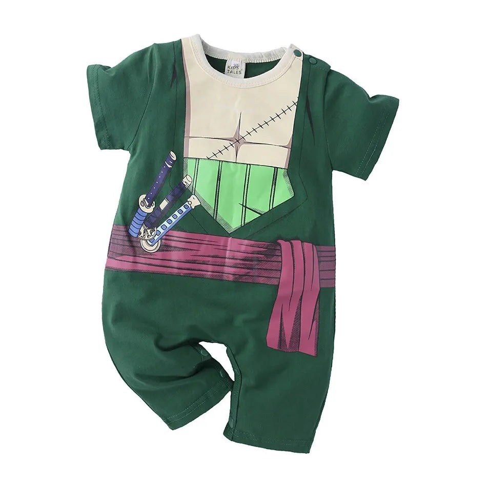 0-2 Years Baby Boy and Girl Romper Newborn Summer Short-sleeved Jumpsuit Baby Anime Cartoon Cotton Cosplay Costume