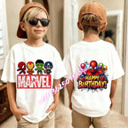 Kids Summer Cute Spider-Man Print Children's Short-Sleeved T-Shirt for Girls Boys 100% Cotton - Fashionable Short Sleeve