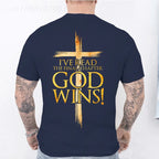 God Wins Christian Faith Cross T-Shirt Men Fashion Women's Tshirts Summer Fashion Tee Shirts Harajuku Shirts Casual Camisetas