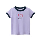 2025 Summer 2-8 Years Kids Girl Shorts Sleeve T-shirts Printed Little Girl Top Baby Girl T Shirts Children Toddler Girl Clothes