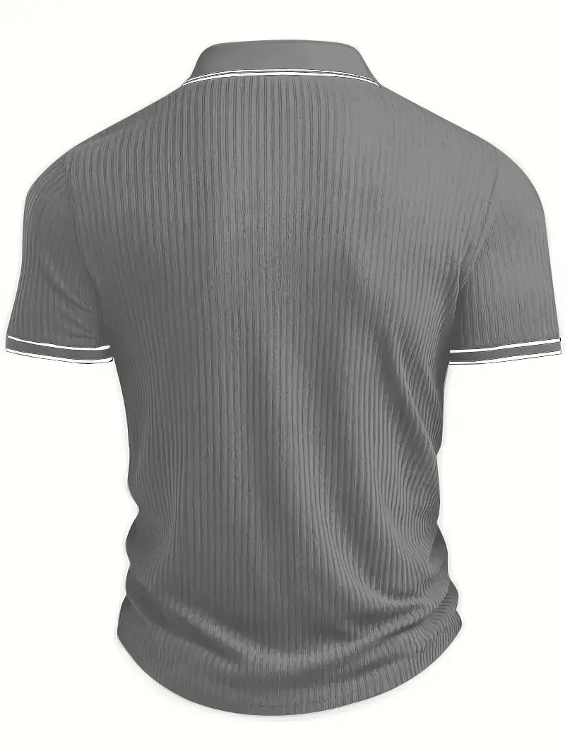 New Men's Polo Short-sleeved Shirt Solid Color For Men Business Casual And Trendy Summer New Men's Short-sleeved Polo Shirt