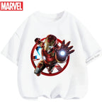 Kids Marvel Iron Man Avengers T-Shirt Boys Girls Summer Casual Tees 2026 New Anime Clothes