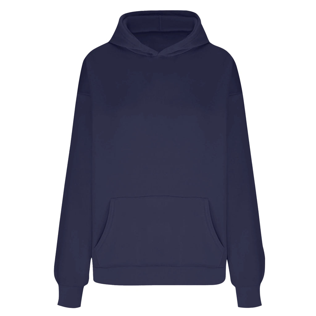 Plus Size Hooded Sweatshirt for Women Fall Fashion Casual Solid Color Pocket Hoodies Women's Clothing Street Hip Hop Hoody