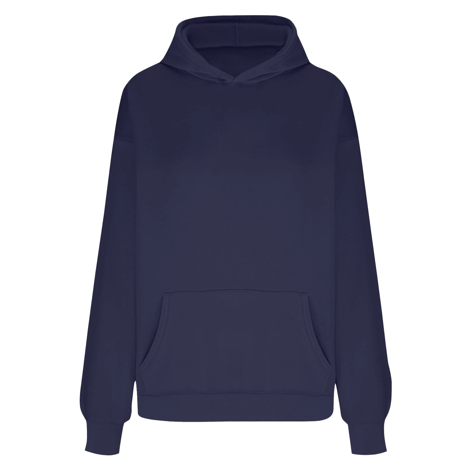 Plus Size Hooded Sweatshirt for Women Fall Fashion Casual Solid Color Pocket Hoodies Women's Clothing Street Hip Hop Hoody