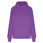 Plus Size Hooded Sweatshirt for Women Fall Fashion Casual Solid Color Pocket Hoodies Women's Clothing Street Hip Hop Hoody
