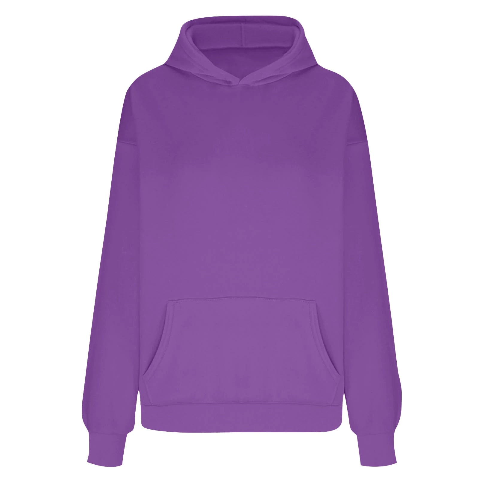 Plus Size Hooded Sweatshirt for Women Fall Fashion Casual Solid Color Pocket Hoodies Women's Clothing Street Hip Hop Hoody