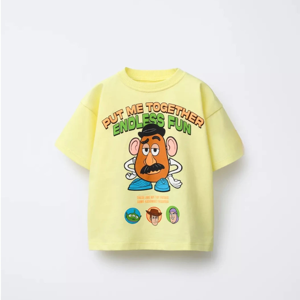 Cartoon Toy T-shirt Boys Clothing Disney New Summer Wear Short Sleeve Round Neck Bottoming Shirt Babies Fashion Casual Tees