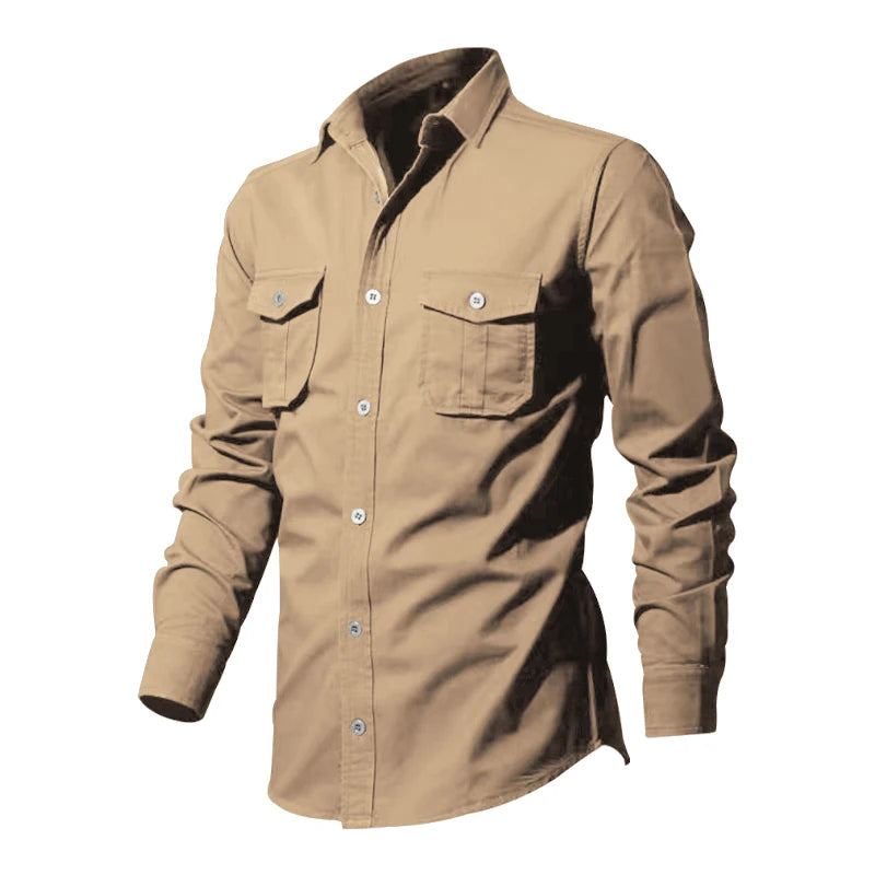 Men's Long Sleeve Shirt, Tiki Retro Solid Color Fitness Wear, Harajuku Street High Quality Fashion Jogging Fitness Autumn Shirt